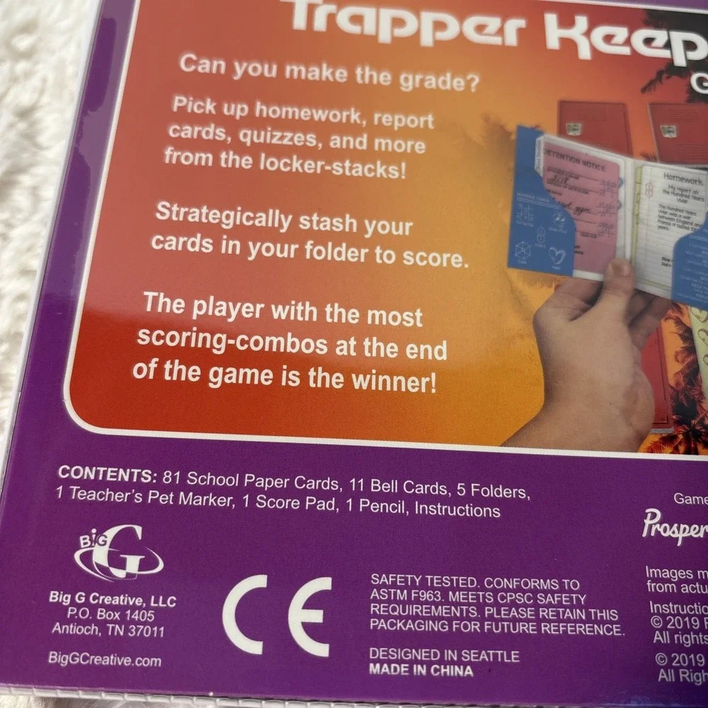 Trapper Keeper Game Sunset With Palm Trees Purple